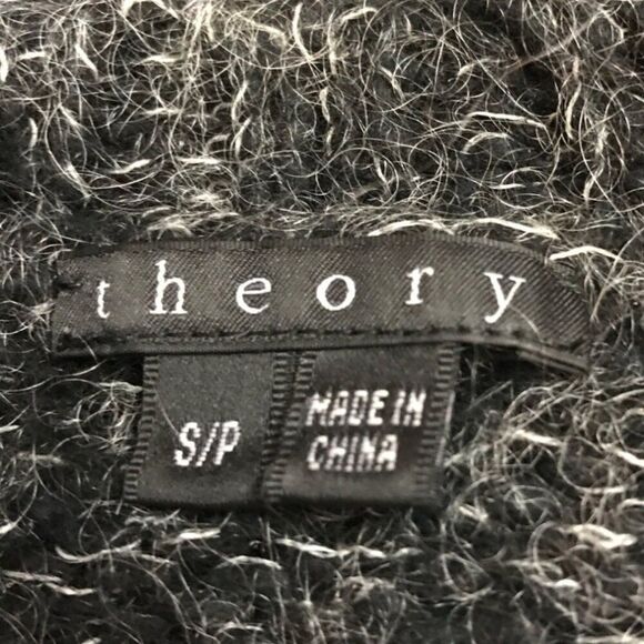 THEORY Bramsy Airmix Wool Mohair Cable Knit Sweater S Pullover Melange - Picture 5 of 7